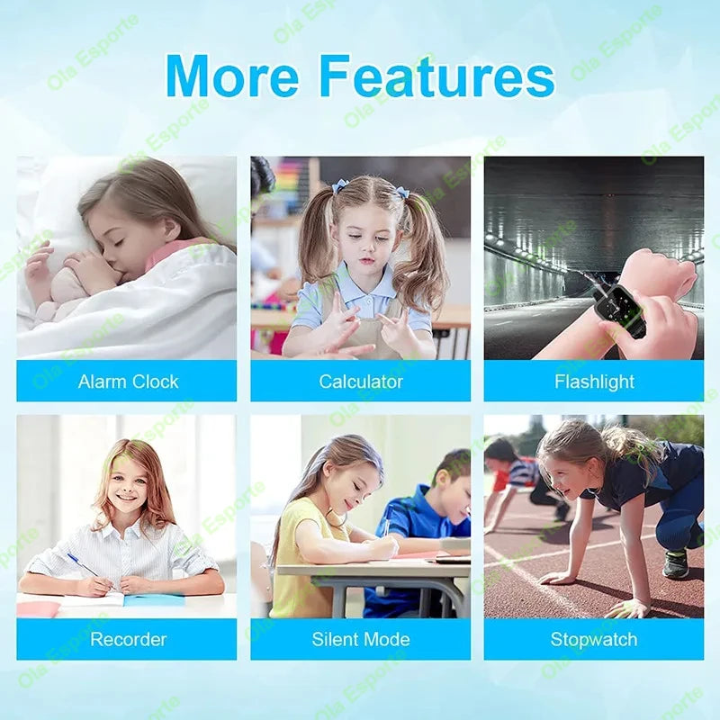 2025 Kid Smart Watch Sim Card For Children SOS Call Phone Camera Voice Chat Photo Smartwatch Boy Girl Security Protection Gift