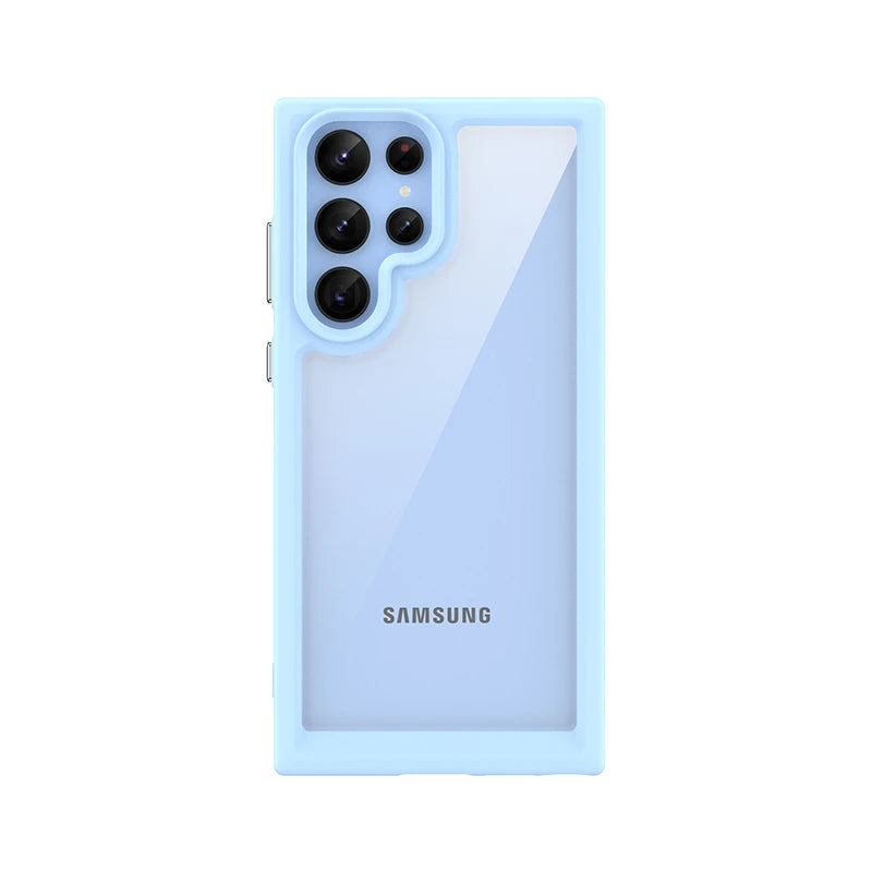 For Samsung S24 Ultra Case Cover Samsung Galaxy S24 S23 Ultra Plus Shockproof Clear Transparent Colour Fundas Samsung S24 Ultra