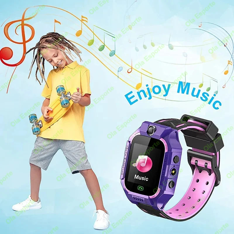 2025 Kid Smart Watch Sim Card For Children SOS Call Phone Camera Voice Chat Photo Smartwatch Boy Girl Security Protection Gift