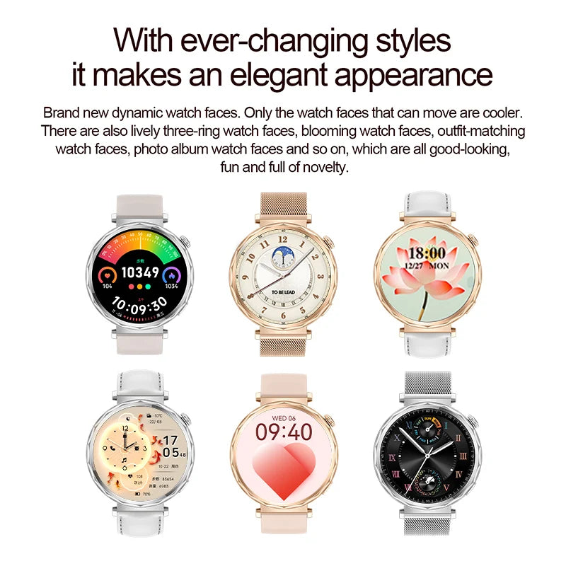 LIGE 2025 Smart Watch Ladies Full Touch Screen Sports Fitness Watch IP68 Waterproof Bluetooth For Android iOS Smartwatch Female