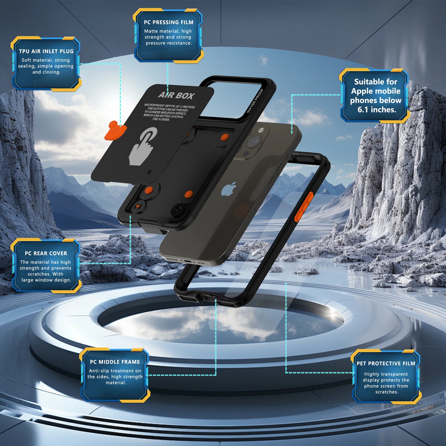 IP68 Waterproof Phone Case For iPhone 16 15 14 13 12 Pro Max Plus Underwater Taking Shockproof Dustproof Swimming Diving Cover
