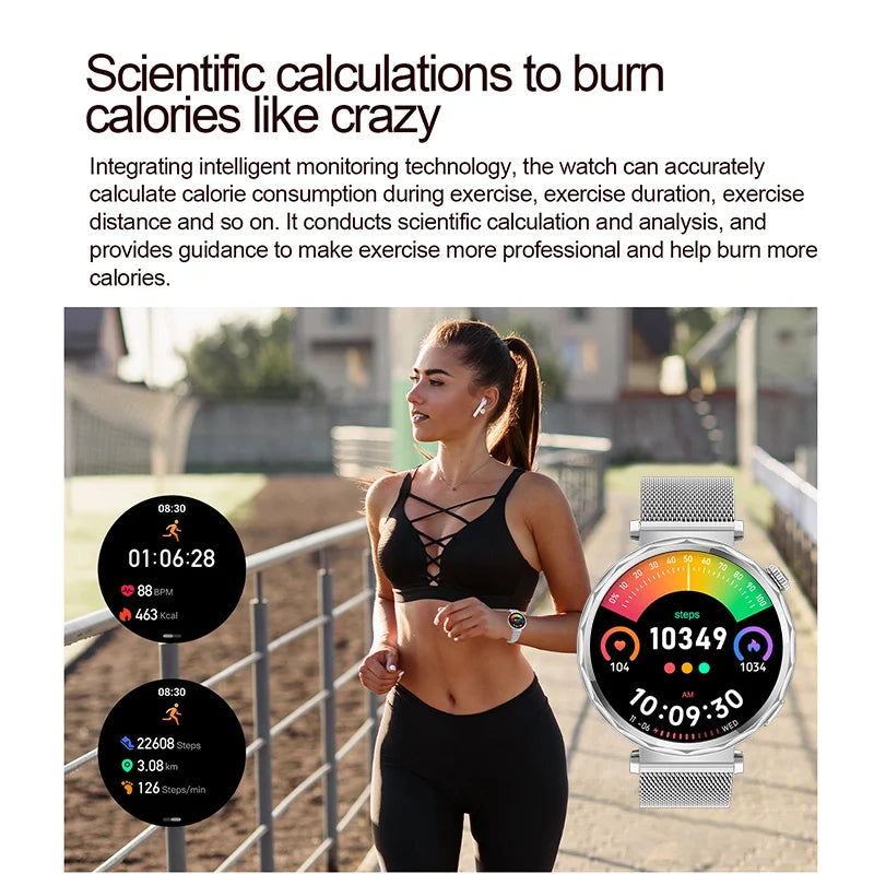 LIGE 2025 Smart Watch Ladies Full Touch Screen Sports Fitness Watch IP68 Waterproof Bluetooth For Android iOS Smartwatch Female