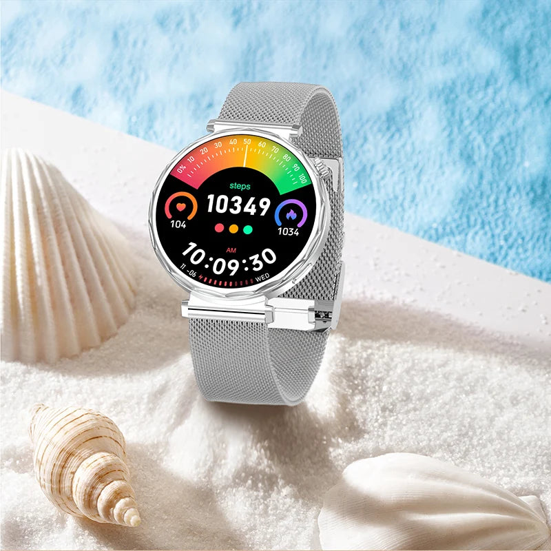 LIGE 2025 Smart Watch Ladies Full Touch Screen Sports Fitness Watch IP68 Waterproof Bluetooth For Android iOS Smartwatch Female