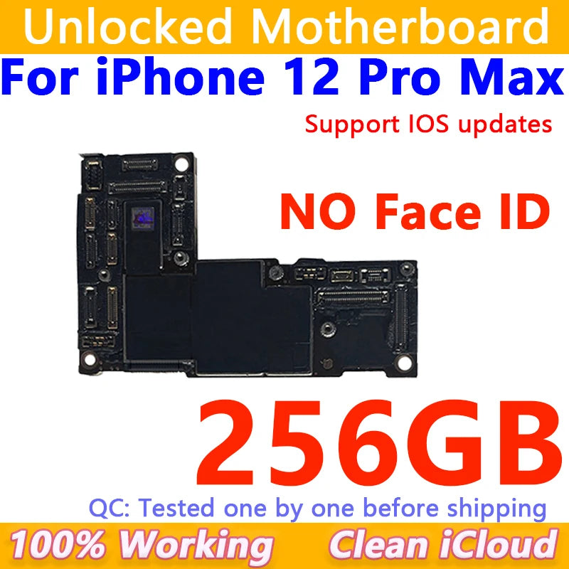Free Shipping For iPhone 12/12Pro/12 Pro Max Motherboard Face ID Unlocked Logic Board Free iCloud Mainboard For iphone 12 mini