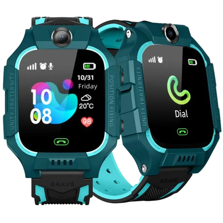 Smart Watch For Kid SOS Call Children Watches Sim Card Location Tracker Smartwatch Alarm Clock Calculator Game Camera Flashlight