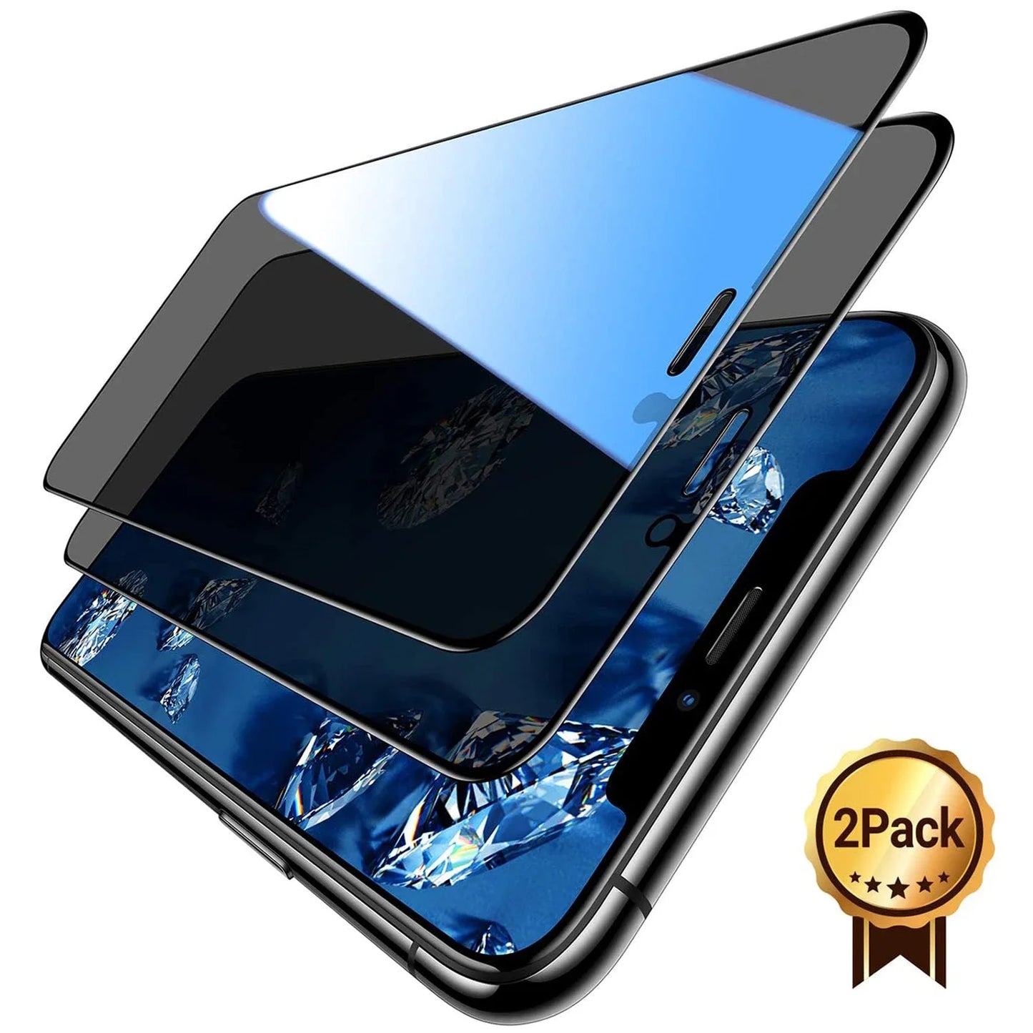 for iPhone 13 12 11 Xs Max Pro X XR Screen Protector [Privacy Protection]Military Grade Shatterproof Anti-Scratch Tempered Glass