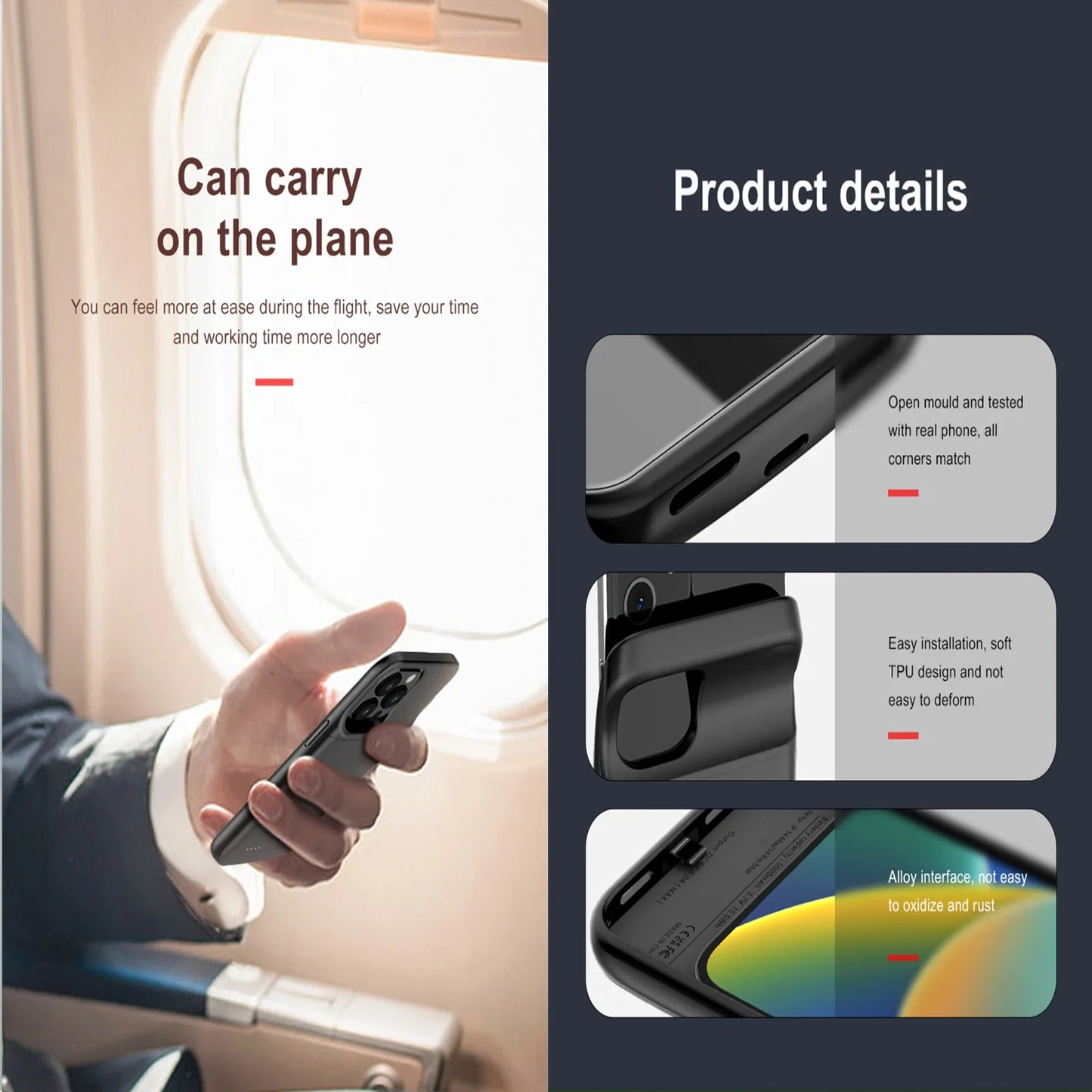 Battery Charger Cases For iPhone 12 13 14 Pro Max 14 Plus Power Case For iPhone 12 13 Mini Extenal Battery charging PowerBank